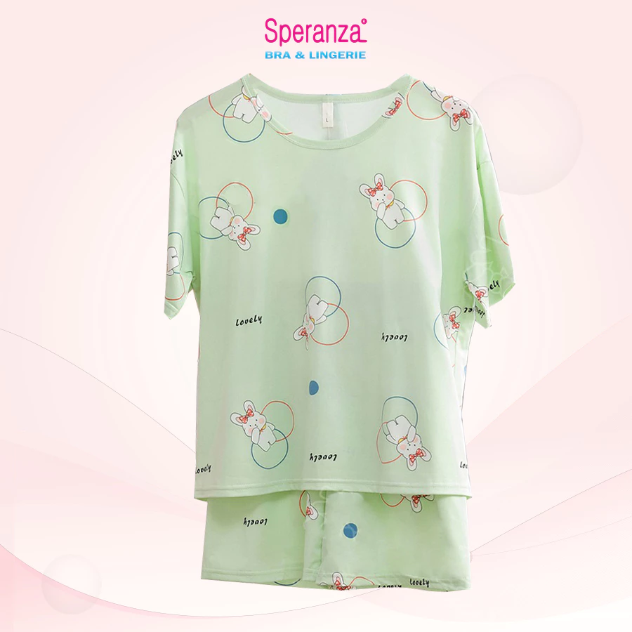 Bộ mặc nhà nữ Speranza, vải cotton cao cấp, họa tiết da dạng xinh xắn trẻ trung - SBD24301SH