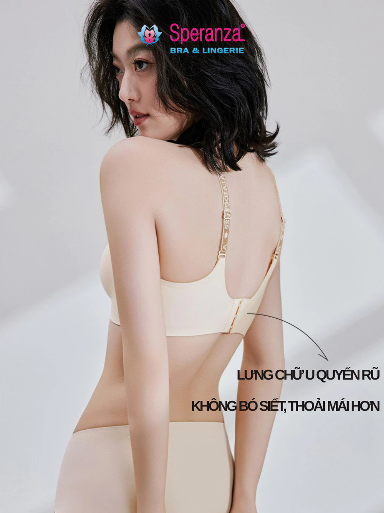 Áo ngực không gọng Speranza nâng ngực tự nhiên Chống chảy xệ Mặc siêu thoáng mát kháng khuẩn an toàn SPA3880SH