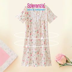 Váy ngủ nữ ngắn tay vải bong mặc nhà rộng phong cách công chúa SPD006SH