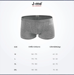 Quần lót Boxer nam J-me, lưng thun 3cm, thoải mái, vải cotton mềm mịn co dãn 4 chiều - JM011SH