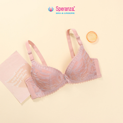 Áo ngực nữ size lớn ren mút mỏng cup chéo 3/4 bầu ngực SPA541SH