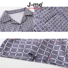 Bộ Đồ Ngủ Nam Mùa Thu Đông Chất Liệu Cotton Dệt Kim Hai Mặt Áo Dài Tay Quần Dài Thoải Mái JMPB12069