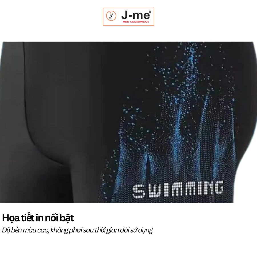 Quần Bơi Nam J-me – Thoải Mái, 60KG đến 75kg, Luyện Tập Bơi, Chất Liệu Polyester Cao Cấp - JMB703SH
