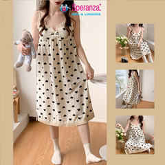 Váy Mặc Nhà Dáng Rộng Nữ – Chất Cotton Mềm, Có Lót Ngực, Dáng Suông Dễ Thương Mặc Nhà - SPD007SH