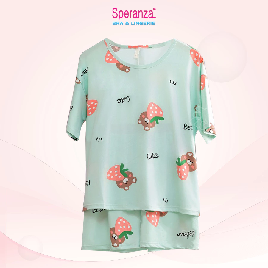Bộ mặc nhà nữ Speranza, vải cotton cao cấp, họa tiết da dạng xinh xắn trẻ trung - SBD24301SH