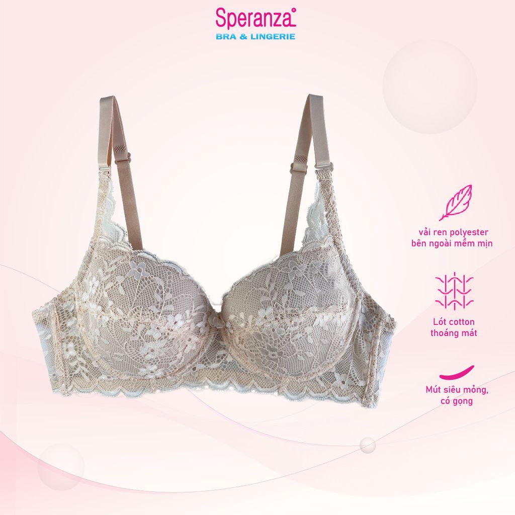 Áo ngực nữ có gọng không mút ren mềm thoáng mát SPA938SH