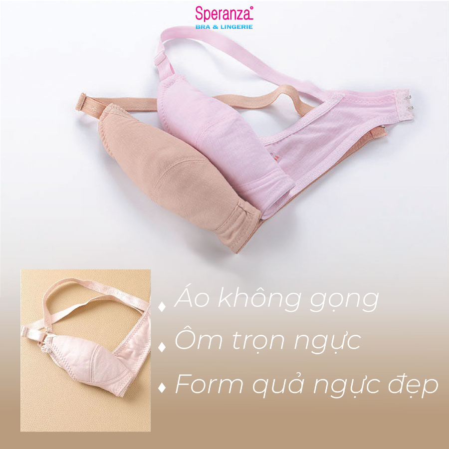 Áo ngực nữ không gọng, không mút Speranza, vải cotton mềm mại mỏng nhẹ thoải mái - SPA2828SH