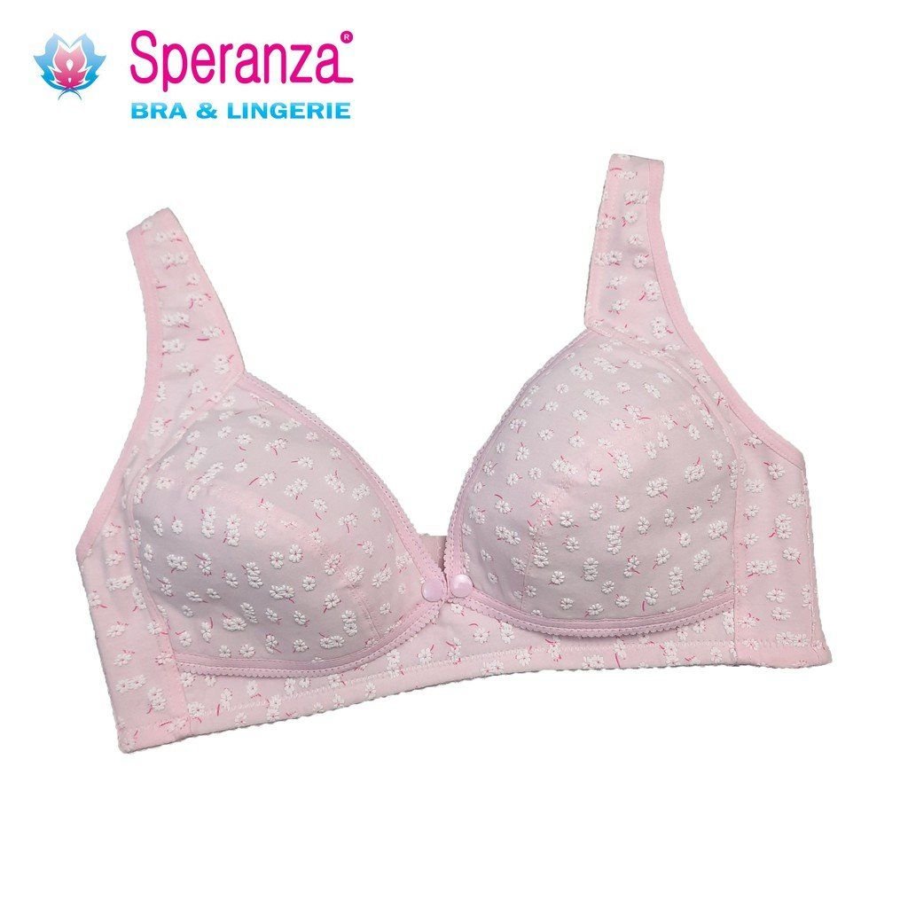 Áo Ngực Bầu Cho Bé Bú Cotton Thêu Hoa Cúc Dễ Thương Không Gọng Cao Cấp SPAB222SH Speranza