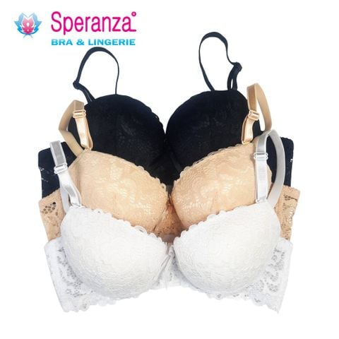 Áo ngực nữ có gọng mút nâng ngực 1-2 cm full Ren cúp 3/4 SPA8561SH