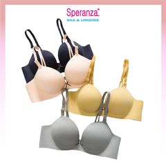 Áo ngực nữ không gọng su vân đệm dày nâng đẩy không hằn trên da SPA497SH