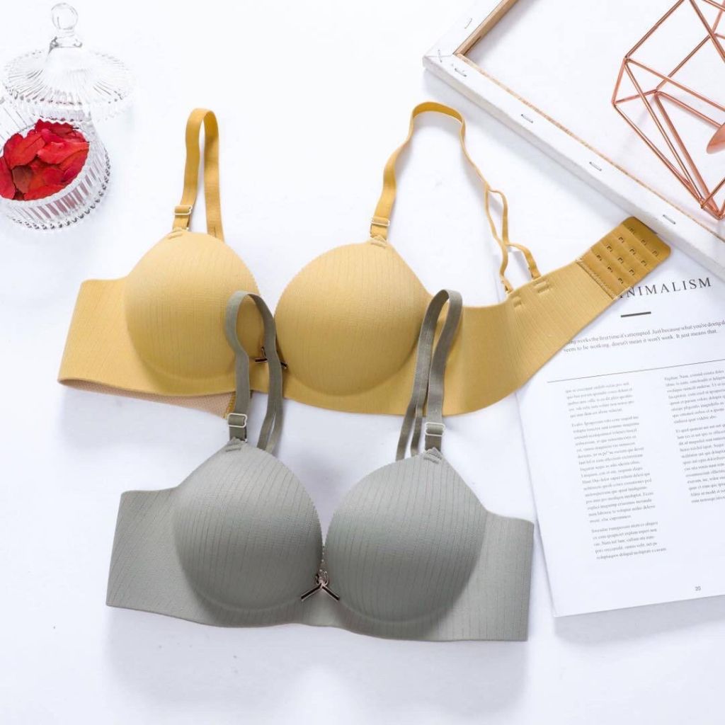 Áo ngực nữ không gọng su vân đệm dày nâng đẩy không hằn trên da SPA497SH