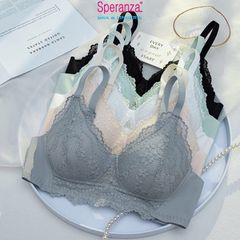 Áo ngực nữ không giọng mút mỏng ren dây chéo coton spa495SH
