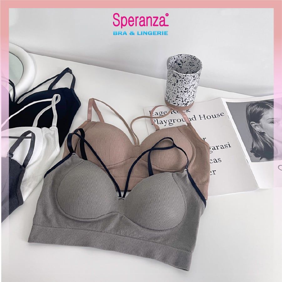 Áo bra nữ mút cao su đúc cotton dệt kim mềm thoáng mát co dãn tốt SPAL720SH