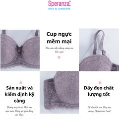 Áo ngực nữ cup ngang có gọng mút mỏng, nâng ngực 1-2cm, phối ren SPA8833SH