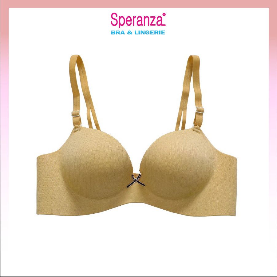 Áo ngực nữ không gọng su vân đệm dày nâng đẩy không hằn trên da SPA497SH