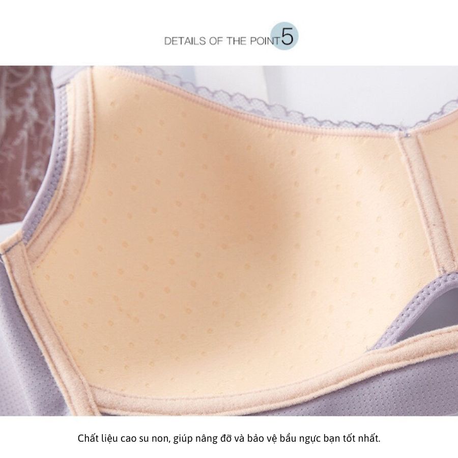 Áo ngực nữ không gọng mút mỏng phối ren mềm mại speranza SPA3177SH