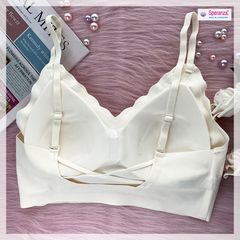 Áo bra nữ 4 dây cổ chữ v hở lưng không gọng mút rất mỏng SPAL2505SH