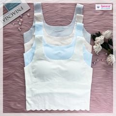 Áo bra nữ vai liền thân chữ u hở lưng không gọng nâng ngực SPAL5859SH