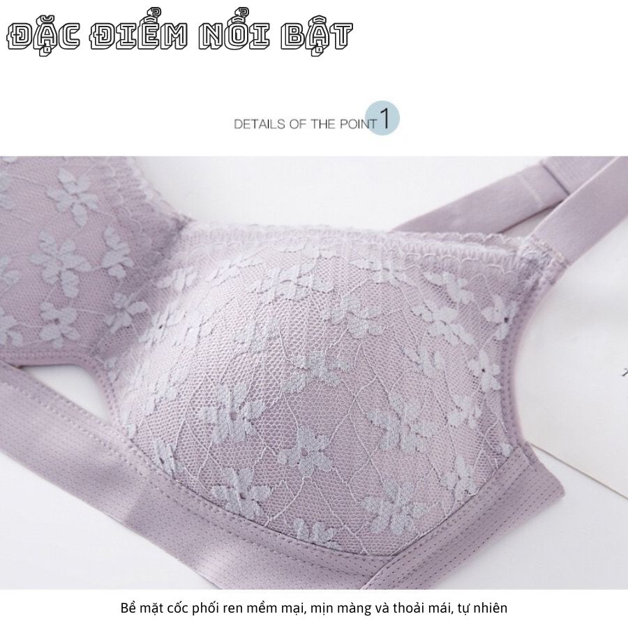 Áo ngực nữ không gọng mút mỏng phối ren mềm mại speranza SPA3177SH