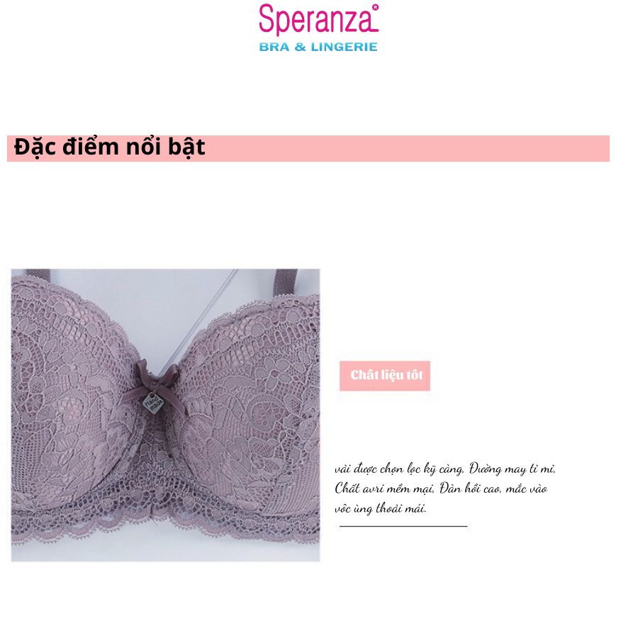 Áo ngực nữ cup ngang có gọng mút mỏng, nâng ngực 1-2cm, phối ren SPA8833SH