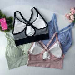 Áo Ngực Thể Thao Nữ Speranza, Bra Tập Gym - Tập Yoga Trẻ Trung, vải cotton thấm hút mồ hôi, 45-55kg mặc vừa vặn SPAT9038SH