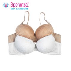 Áo ngực nữ có gọng mút vùa nâng ngực ren dây trơn cúp 3/4 SPA511SH