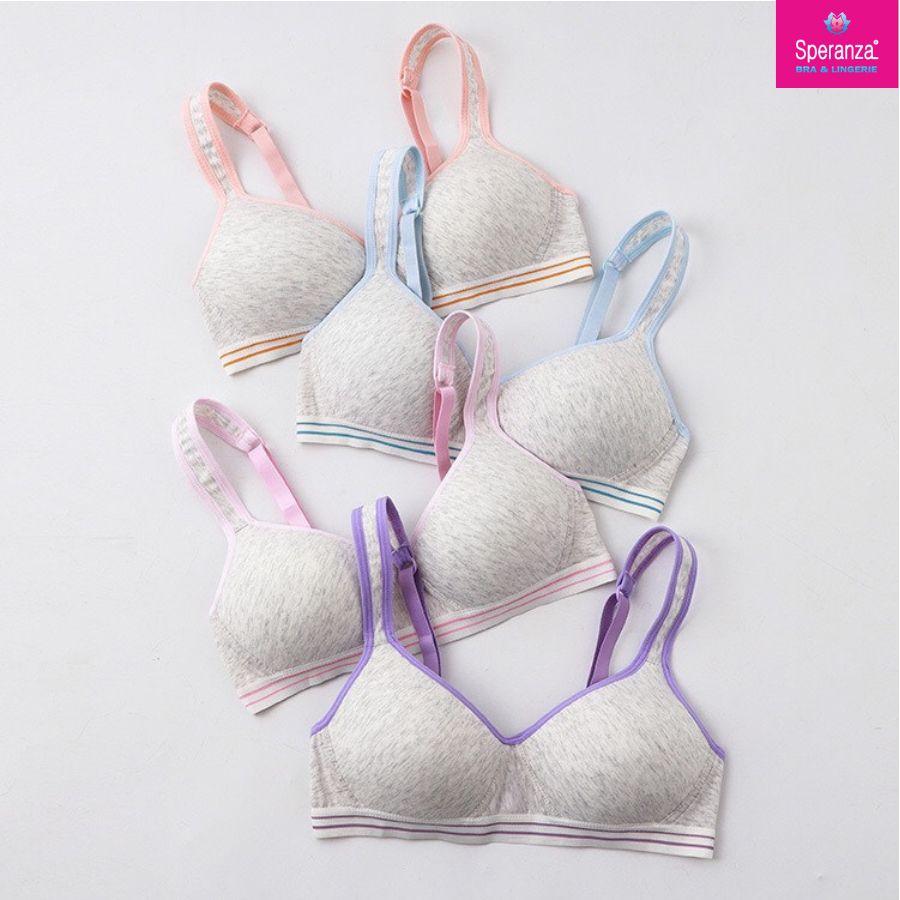 Áo ngực nữ không gọng mút 1 cm cup trơn cotton SPA8860SH