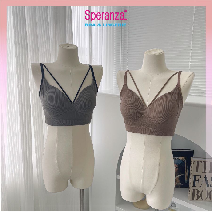 Áo bra nữ mút cao su đúc cotton dệt kim mềm thoáng mát co dãn tốt SPAL720SH