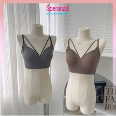 Áo bra nữ mút cao su đúc cotton dệt kim mềm thoáng mát co dãn tốt SPAL720SH