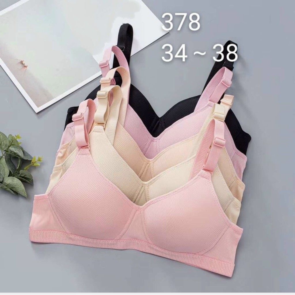 Áo ngực nữ không gọng mút mỏng vải mềm gram màu pastel SPA378SH