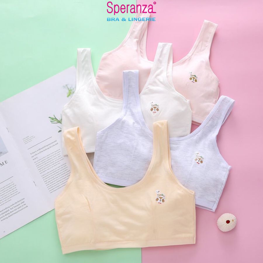 Áo lót học sinh Speranza áo lá bé gái chất liệu cotton thoáng mát mềm mịn, Free size bé gái 35-45kg mặc vừa  SPAL024SH