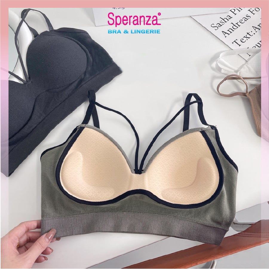 Áo bra nữ mút cao su đúc cotton dệt kim mềm thoáng mát co dãn tốt SPAL720SH