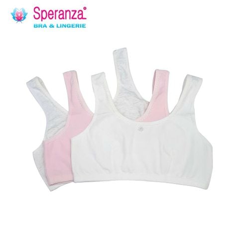 Áo Lá Nữ Sinh Speranza, vải cotton Cổ Xinh Xắn Thân Vừa, bảo vệ vòng 1 bé gái từ 12-18 tuổi  -SPAL7212SH