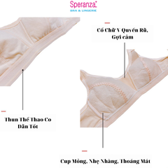 Áo lá nữ không gọng mút ôm sát ngực SPAL208SH