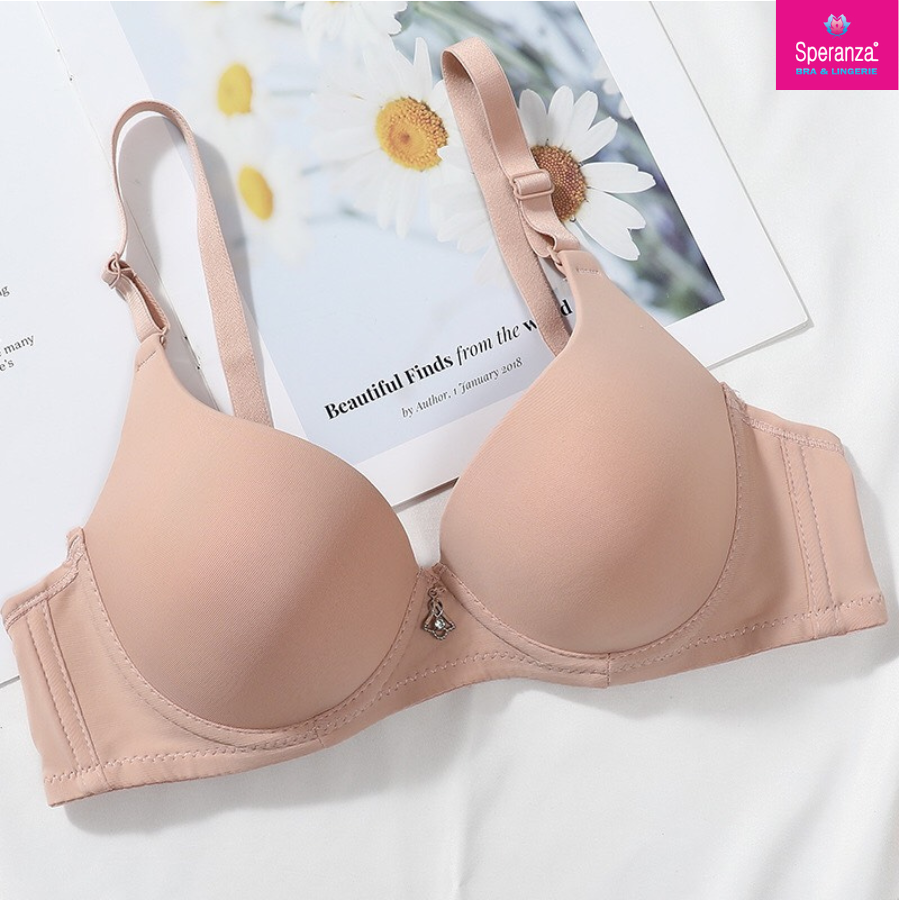 Áo ngực nữ có gọng mút mỏng cup trơn cotton mềm mại SPA202SH