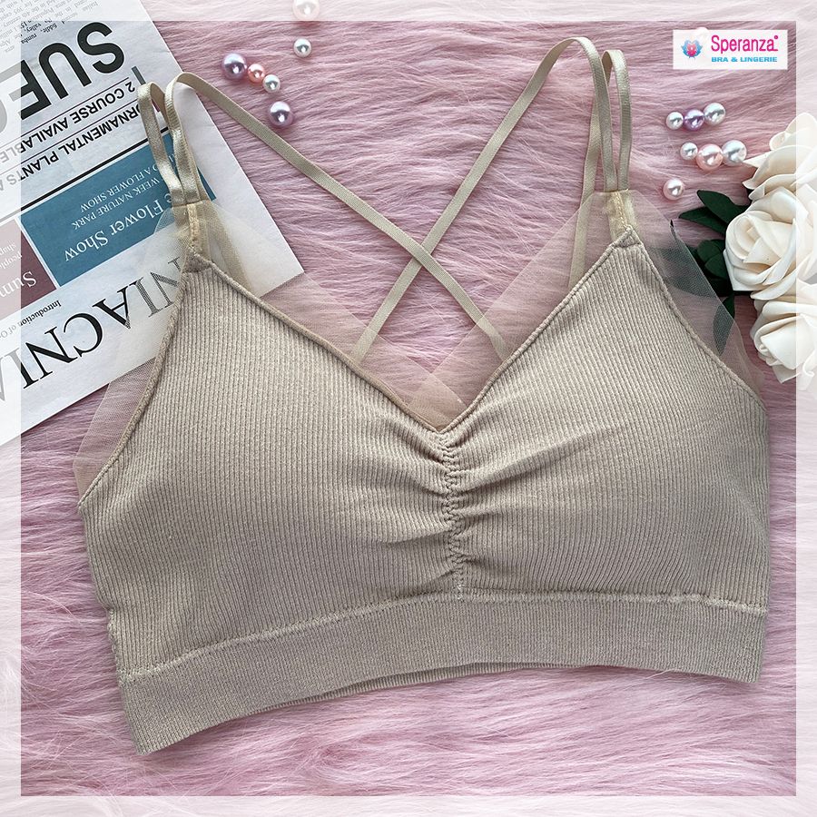 Áo bra nữ 2 dây chữ v hở lưng không gọng nâng ngực SPAL1952SH