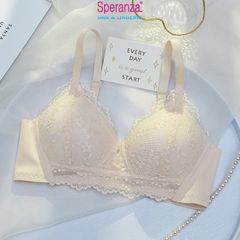Áo ngực nữ không giọng mút mỏng ren dây chéo coton spa495SH