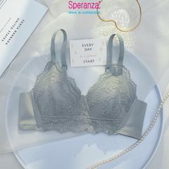 Áo ngực nữ không giọng mút mỏng ren dây chéo coton spa495SH