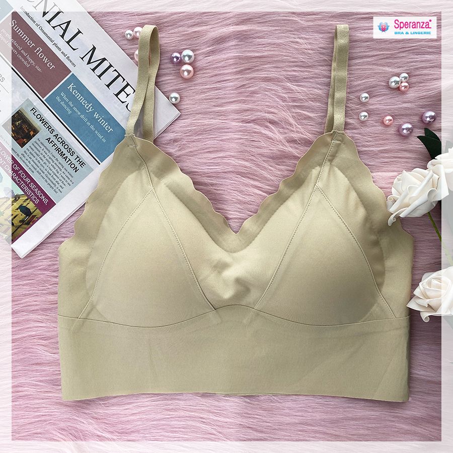 Áo bra nữ 4 dây cổ chữ v hở lưng không gọng mút rất mỏng SPAL2505SH