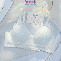Áo ngực nữ không giọng mút mỏng ren dây chéo coton spa495SH