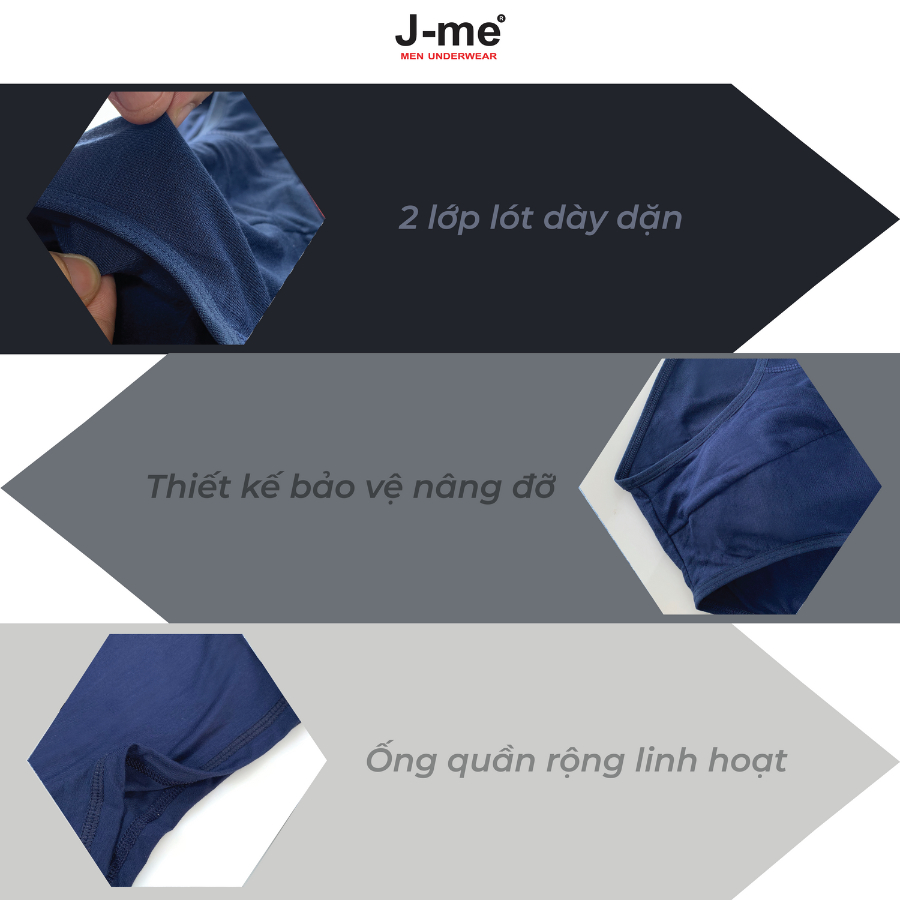 Quần sịp nam J-me, vải bambo kháng khuẩn, mềm mịn thoải mái, cạp thun 3cm - JM031SH