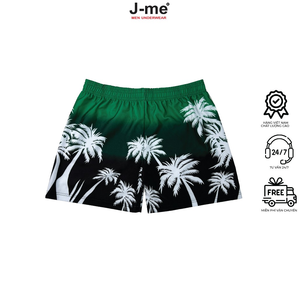 Quần Bơi Nam J-me, Họa tiết cây dừa, phù hợp mặc đi du lịch biển, tắm biển - JMB1813SH