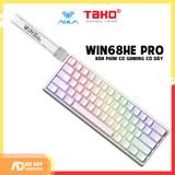  AULA WIN68HE PRO BÀN PHÍM CƠ GAMING CÓ DÂY (Xám đậm + Xám nhạt/ Xingyi magnetic switch - Rapid trigger) 
