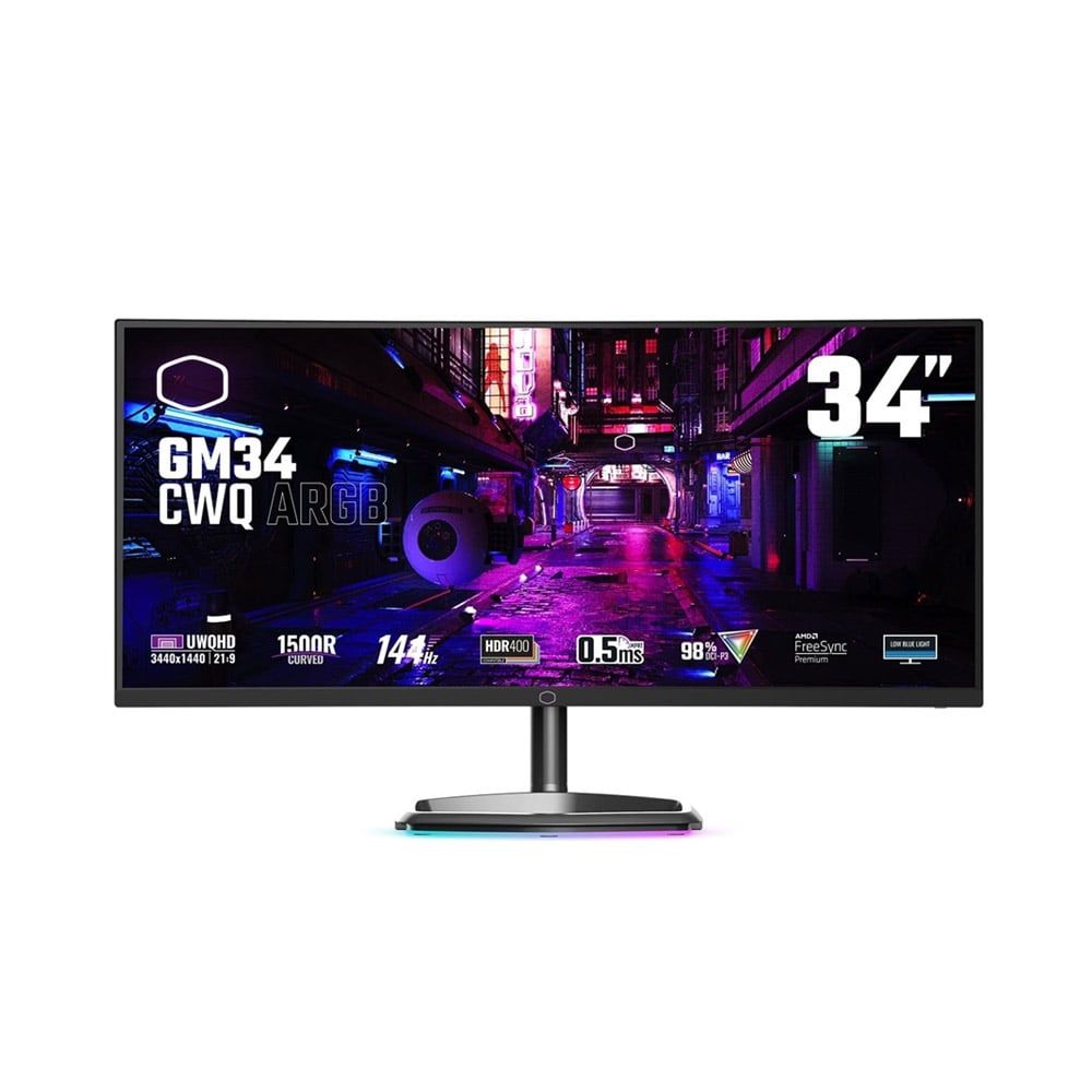  Màn hình Cooler Master GM34 - CWQ ARGB (34 inch/UWQHD/VA/144Hz) 