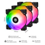  FAN CASE ID-COOLING DF-12025-ARGB TRIO 3pcs Pack 