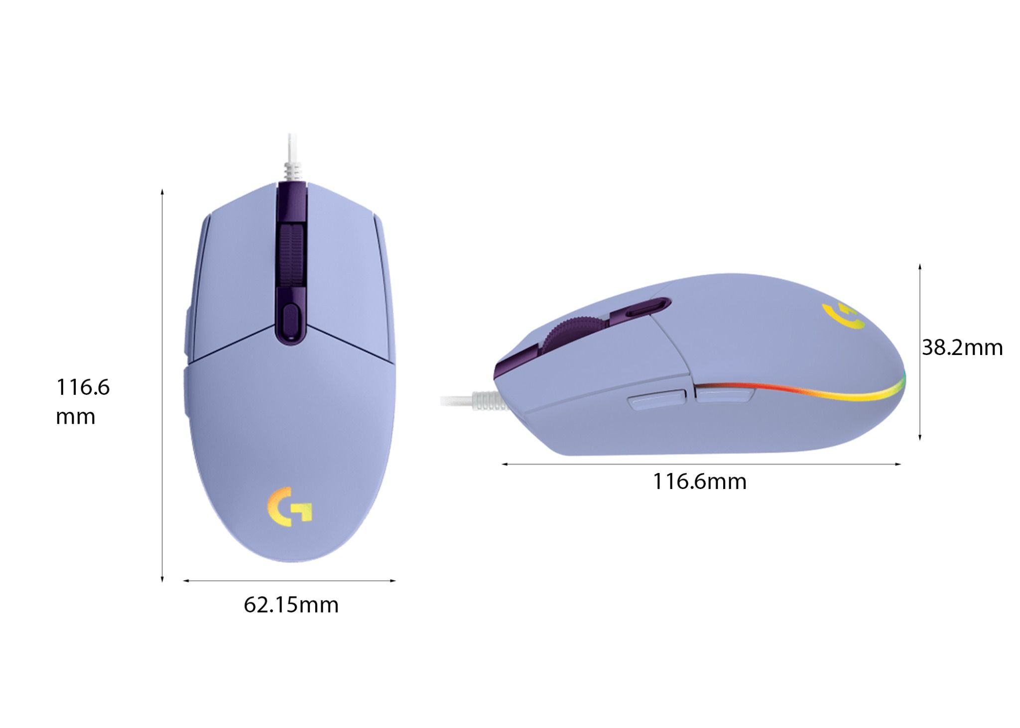  Chuột Logitech gaming G203 Lilac 