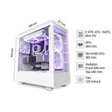  Vỏ case NZXT H5 Elite White 2 fan ARGB (CC-H51EW-01) 