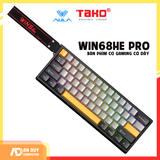  AULA WIN68HE PRO BÀN PHÍM CƠ GAMING CÓ DÂY (Xám đậm + Xám nhạt/ Xingyi magnetic switch - Rapid trigger) 