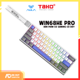  AULA WIN68HE PRO BÀN PHÍM CƠ GAMING CÓ DÂY (Xám đậm + Xám nhạt/ Xingyi magnetic switch - Rapid trigger) 