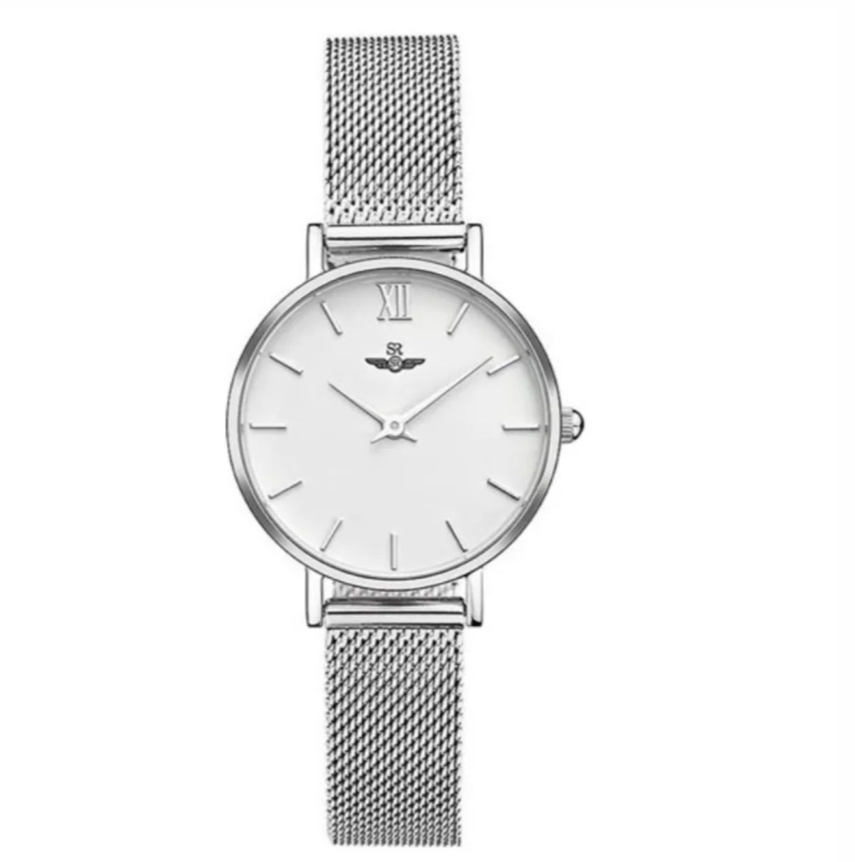  Đồng hồ nữ thời trang SRWatch - dây kim loại màu bạc - mặt đồng hồ 28mm SL1085.1102 